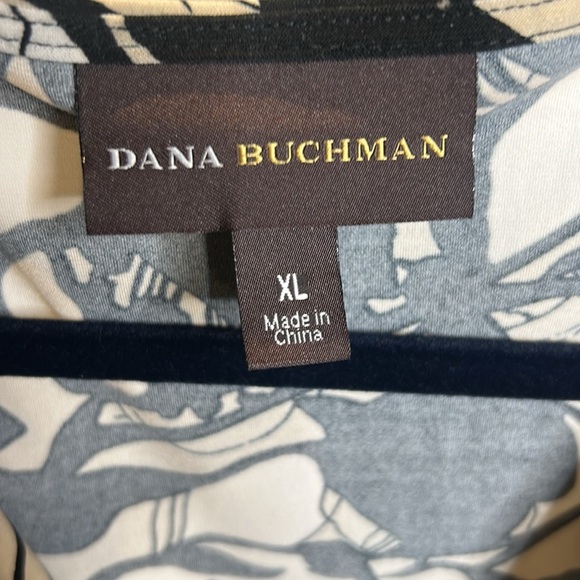 Dana Buchman Faux Wrap Floral Sleeveless V Neck Midi Dress in Brown Tan Cream - Picture 7 of 17